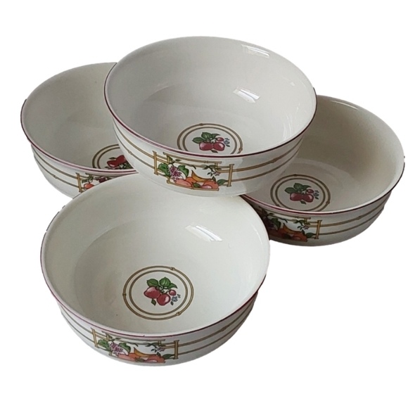 VILLEROY & BOCH " MON JARDIN" VITRO PORCELAIN 4 OATMEAL/ FRUITS  BOWL - Picture 3 of 5